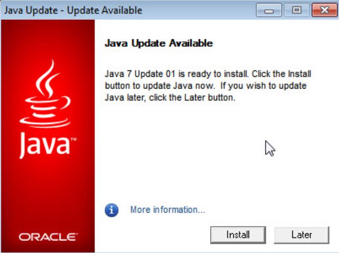 Java 24. Java update available.