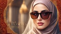 kacamata untuk wajah lonjong hijab