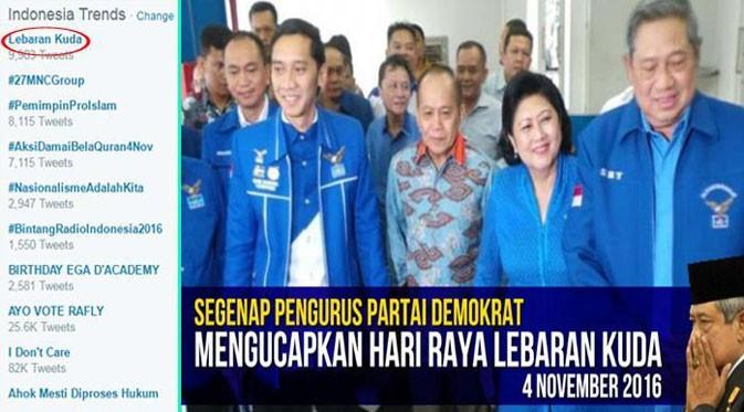 Susilo Bambang Yudhoyono pencipta kata Lebaran kuda 